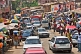 Image of Busy traffic blocks the road in central Matadi.