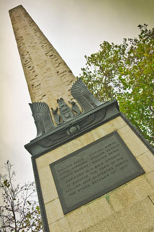 Cleopatras Needle on Victoria Embankment next to River Thames erected 1878.