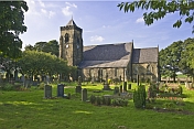 The Emmanuel Shelley stone church and graveyard cemetery.