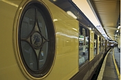 Carriages  of the Venice Simplon-Orient-Express at Victoria Station.