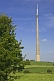 Image of The 330m 1080 feet high Emley Moor TV transmission tower dominates surrounding countryside.