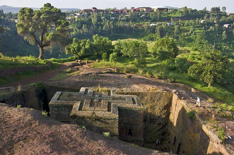 St. Georges Rock-Cut Church at  Lalibela in Ethiopia