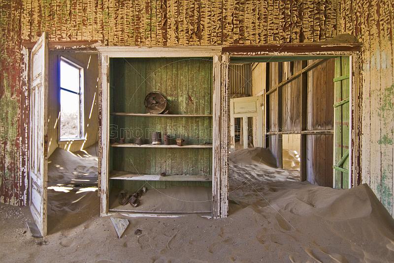 Sand-Filled Room in a Ghost Town