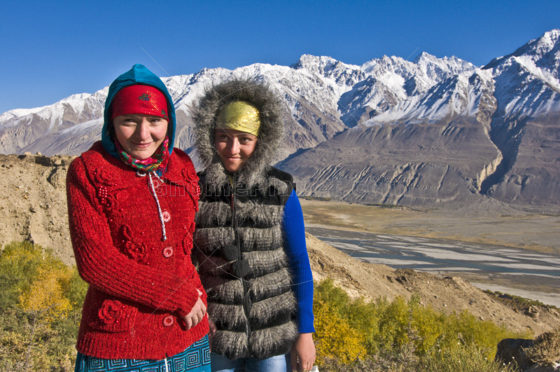 Two Tajik girls at the Fortress of Zong